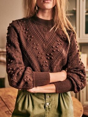 Sezane Brown Solal Jumper Sweater XS